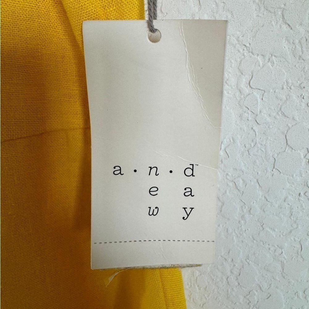A NEW DAY Yellow Flutter Sleeve A-line Mini Dress Size 4 - Picture 10 of 10
